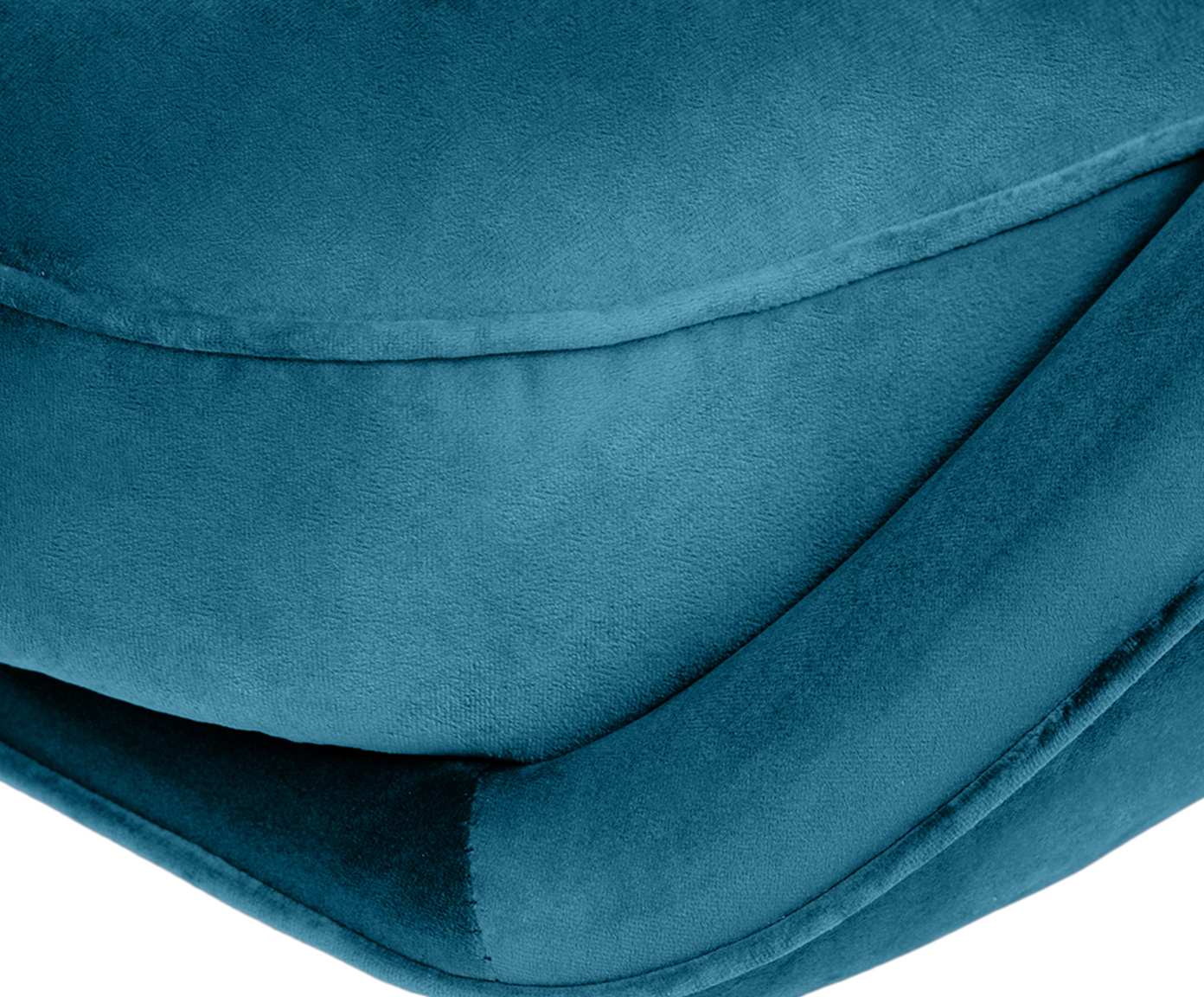 Poltrona Belle em Veludo - Azul Pav&atilde;o e Dourado image number 4