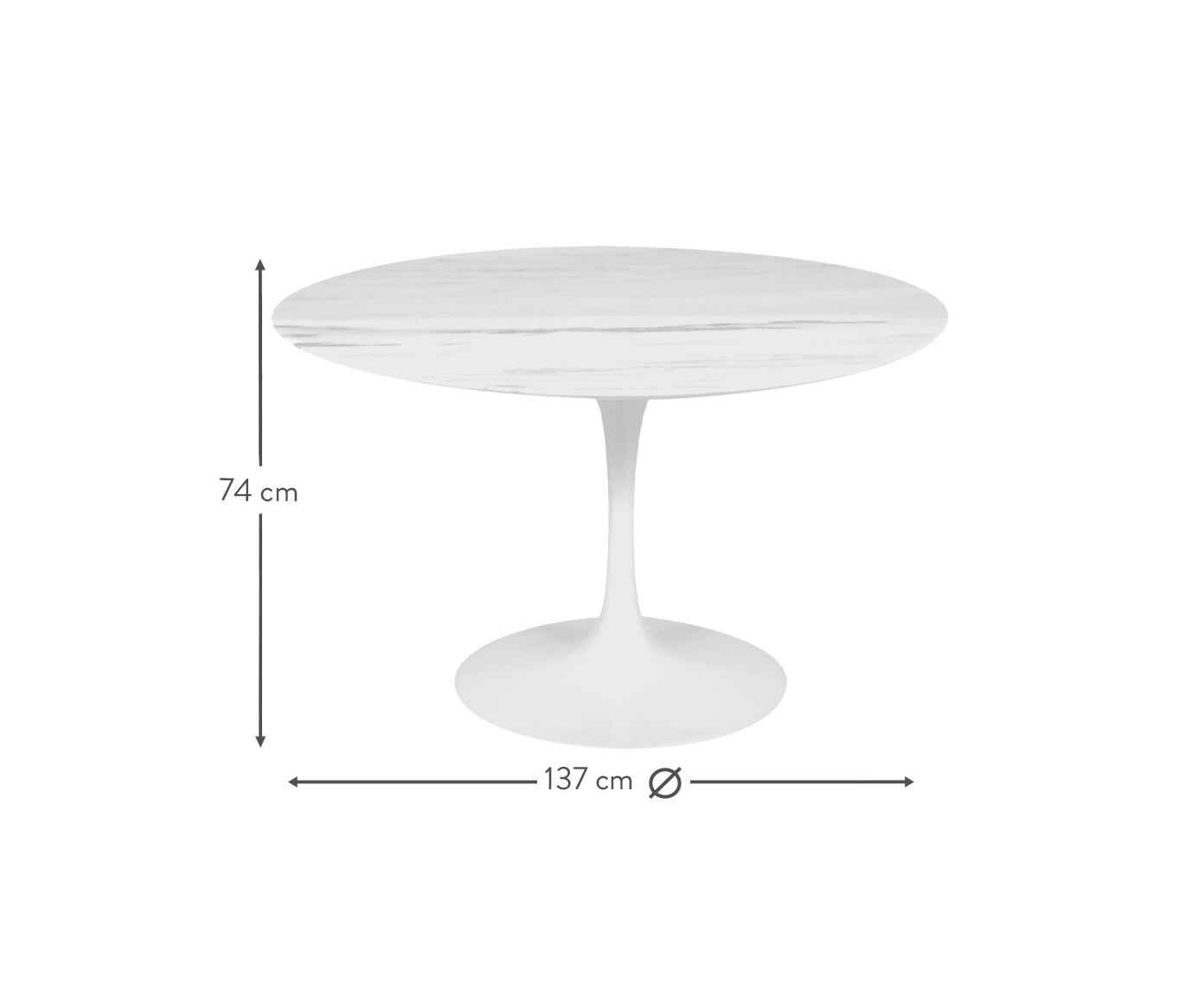Mesa Saarinen Redonda Espirito Santo Base Branca image number 4