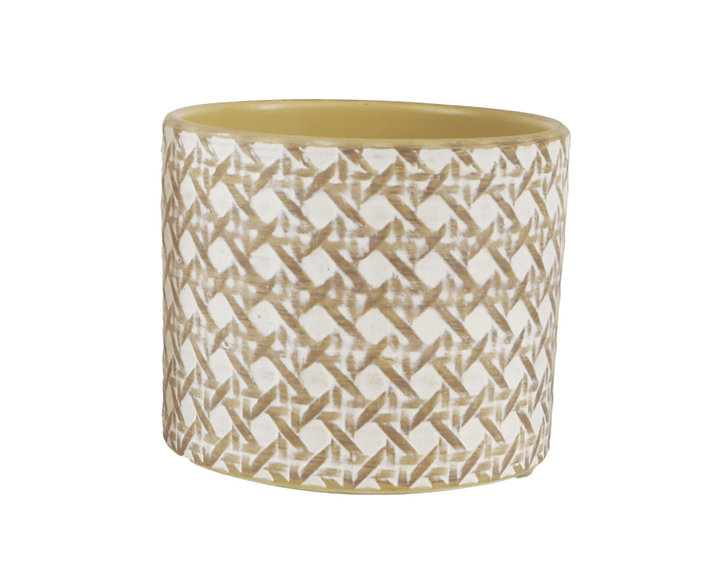 Vaso em Cer&acirc;mica Pattern II Marrom e Branco image number 0