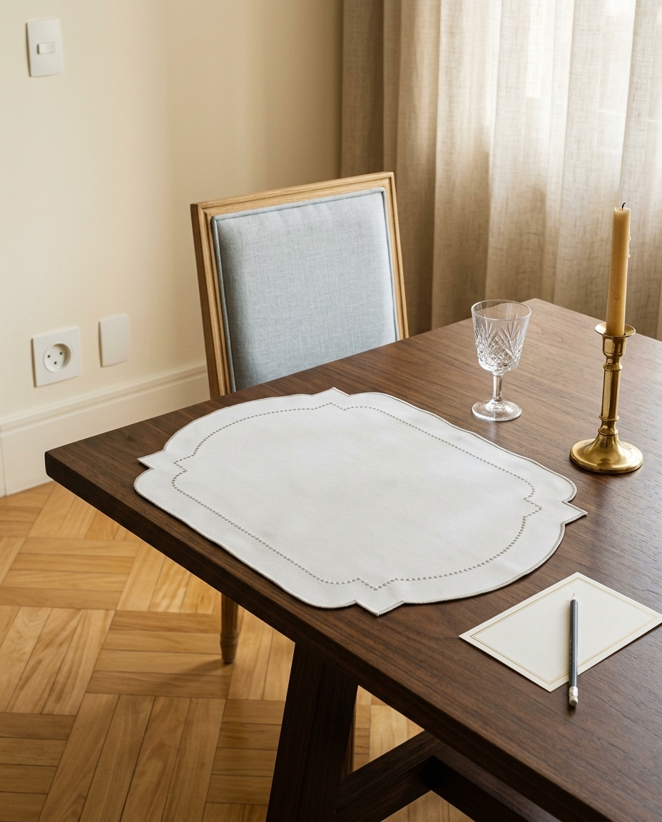 Lugar Americano em Nylon com Bordado Chilly III - Off White image number 2
