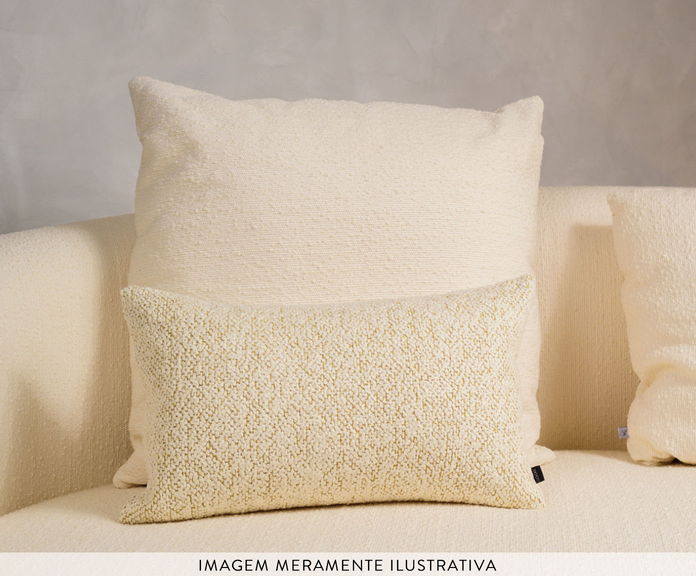 Almofada Boucle Retangular - Off White - image 1