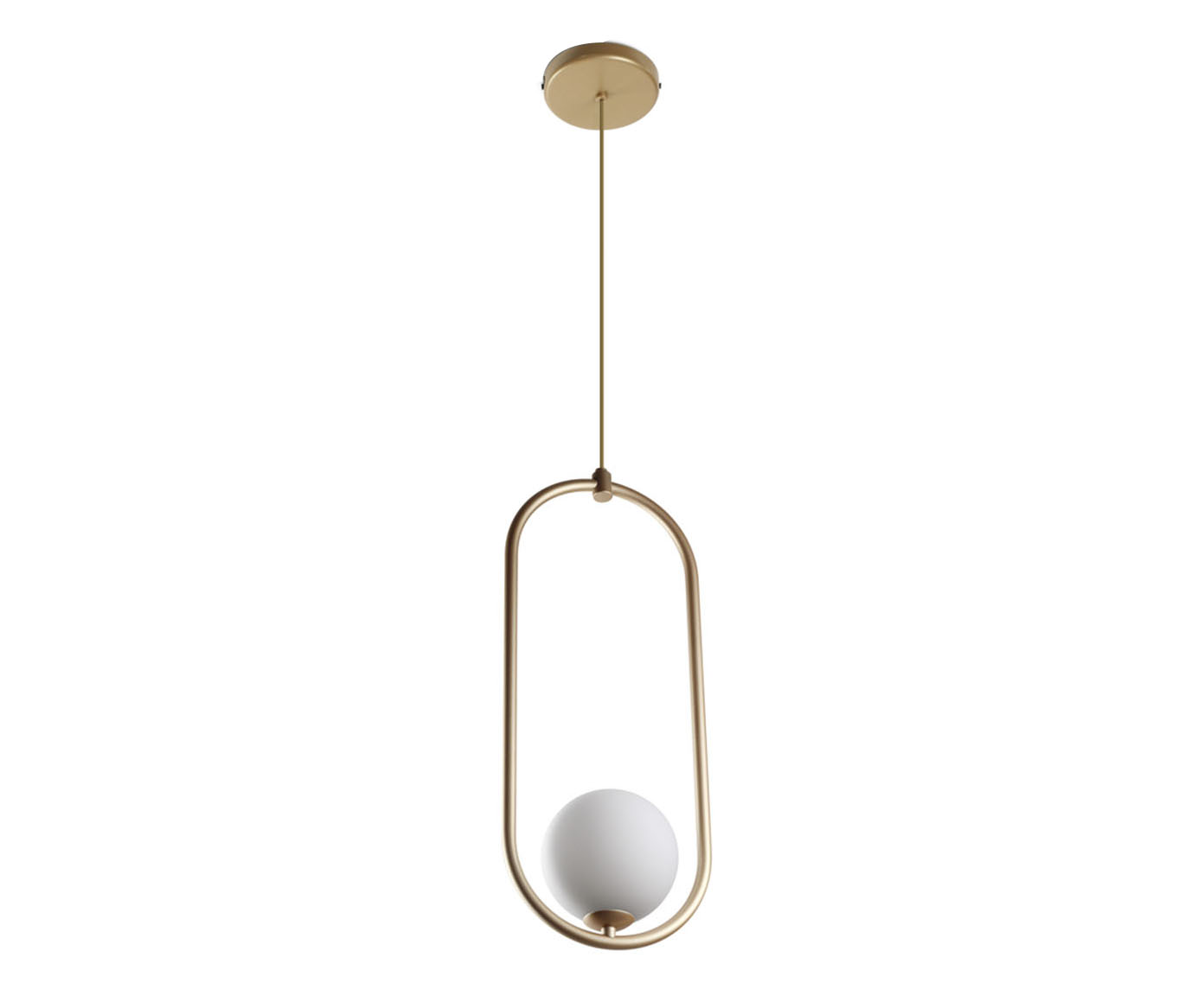 Pendente Oval Champagne Bivolt - image 0