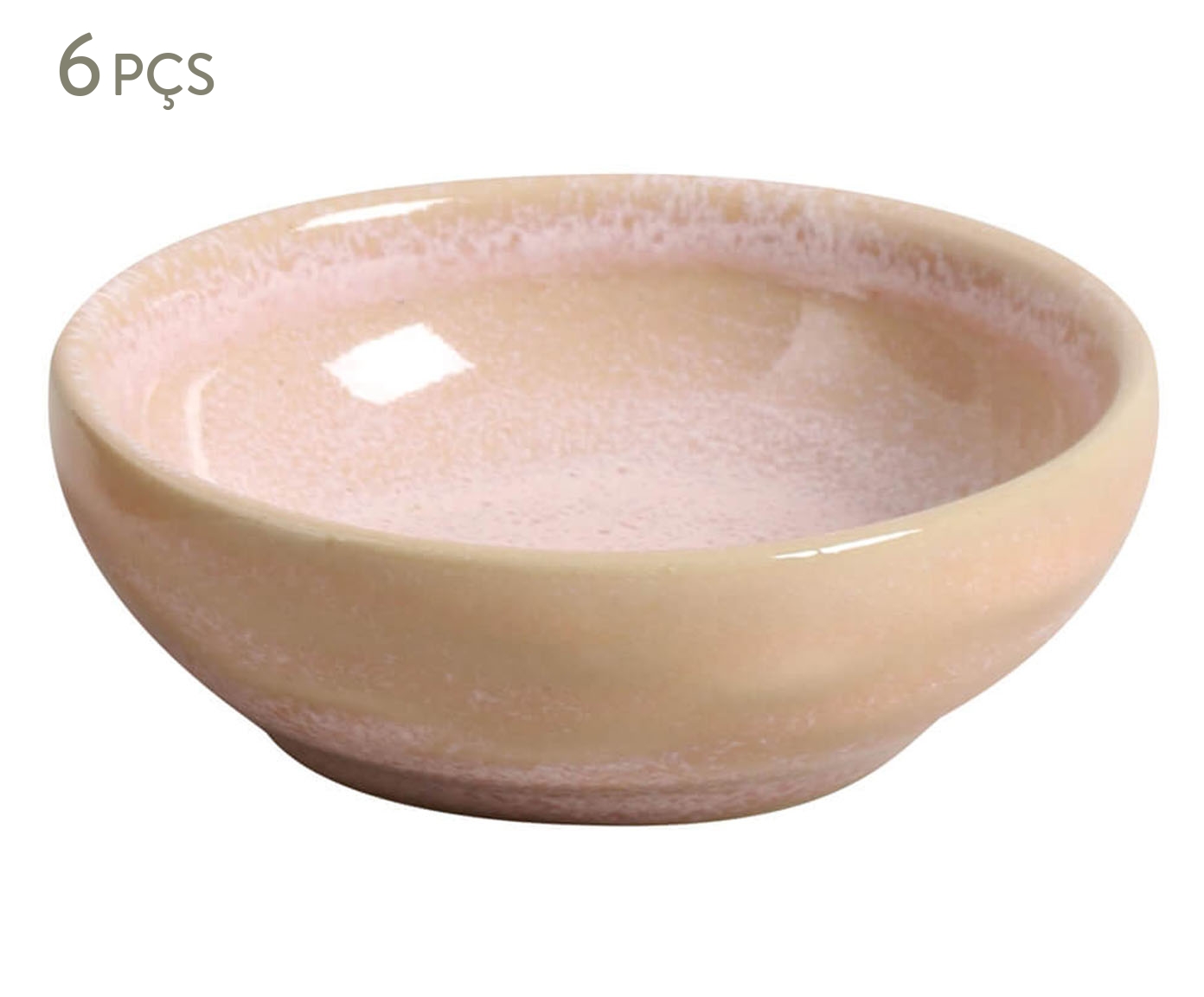 Jogo de Ramequins M&eacute;dio Org&acirc;nico Litchi Rosa - image 0