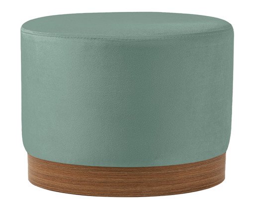 Puff em Veludo Harlow Pequeno Verde Menta image number 0