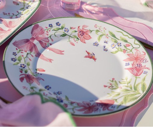 Jogo de Pratos Raso Bellet Bouquet Rosa image number 2