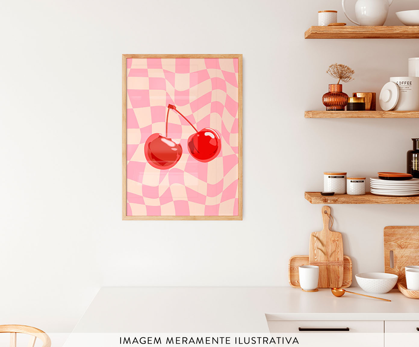 Quadro Cherry com Moldura em Madeira image number 2