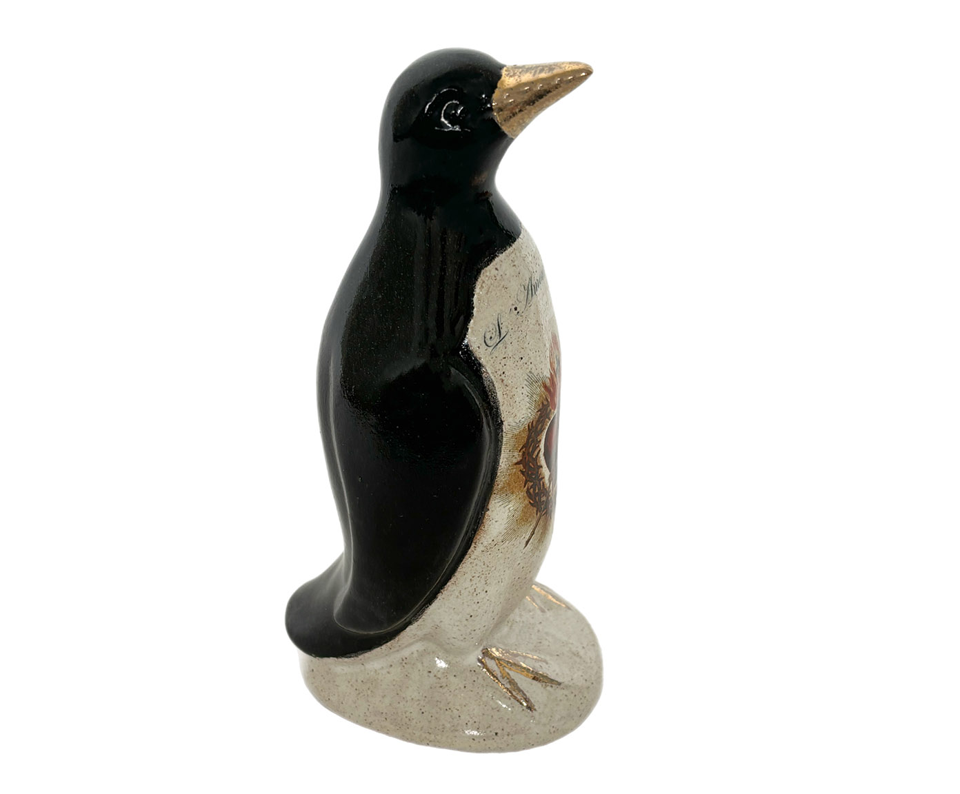 Adorno Pinguim De Geladeira Sagrado Cora&ccedil;&atilde;o Preto image number 0