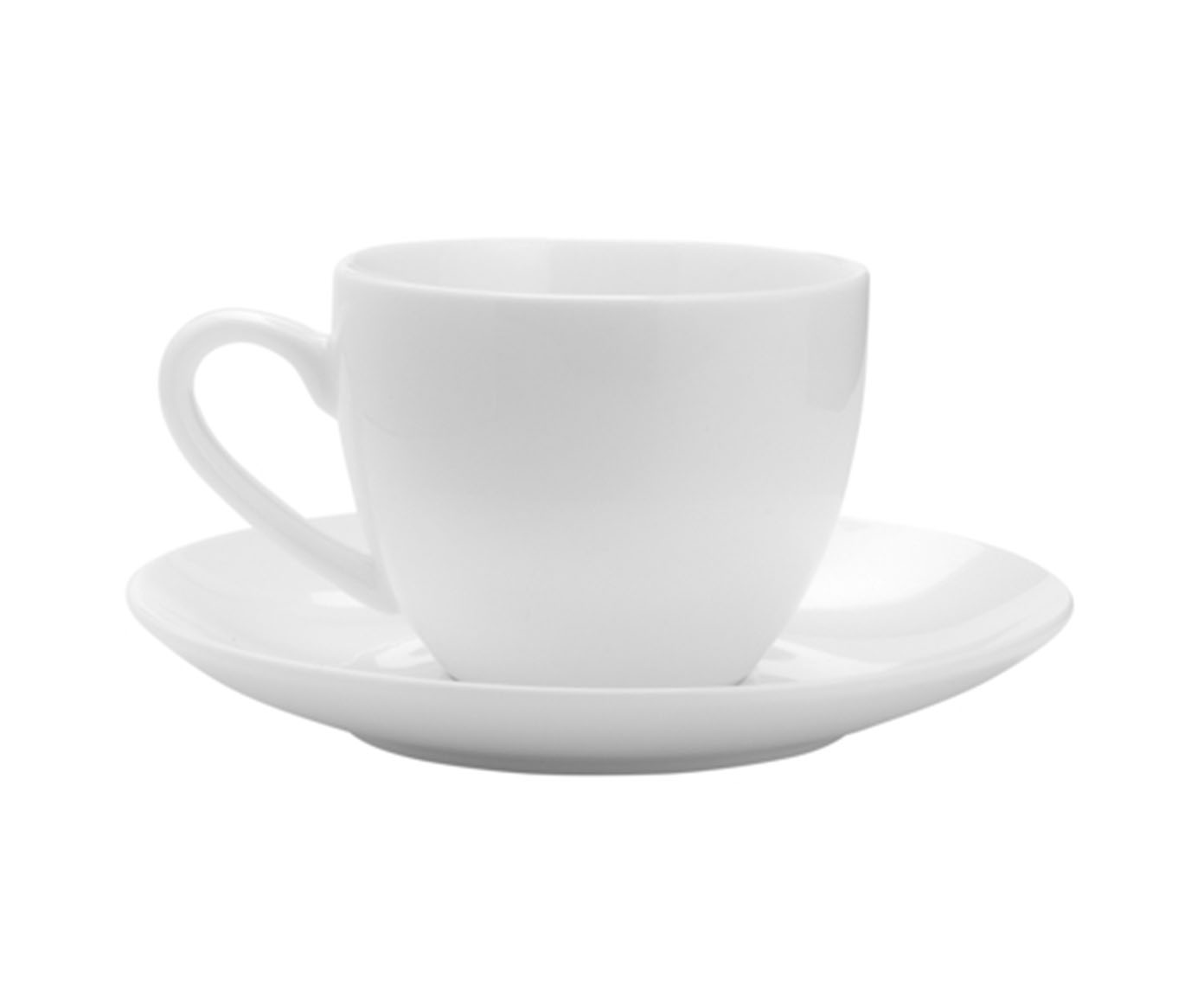 X&iacute;cara de Caf&eacute; com Pires em Porcelana Clean image number 0