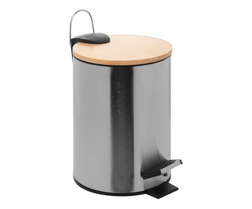 Lixeira em A&ccedil;o Inox com Pedal Lyor image number 1