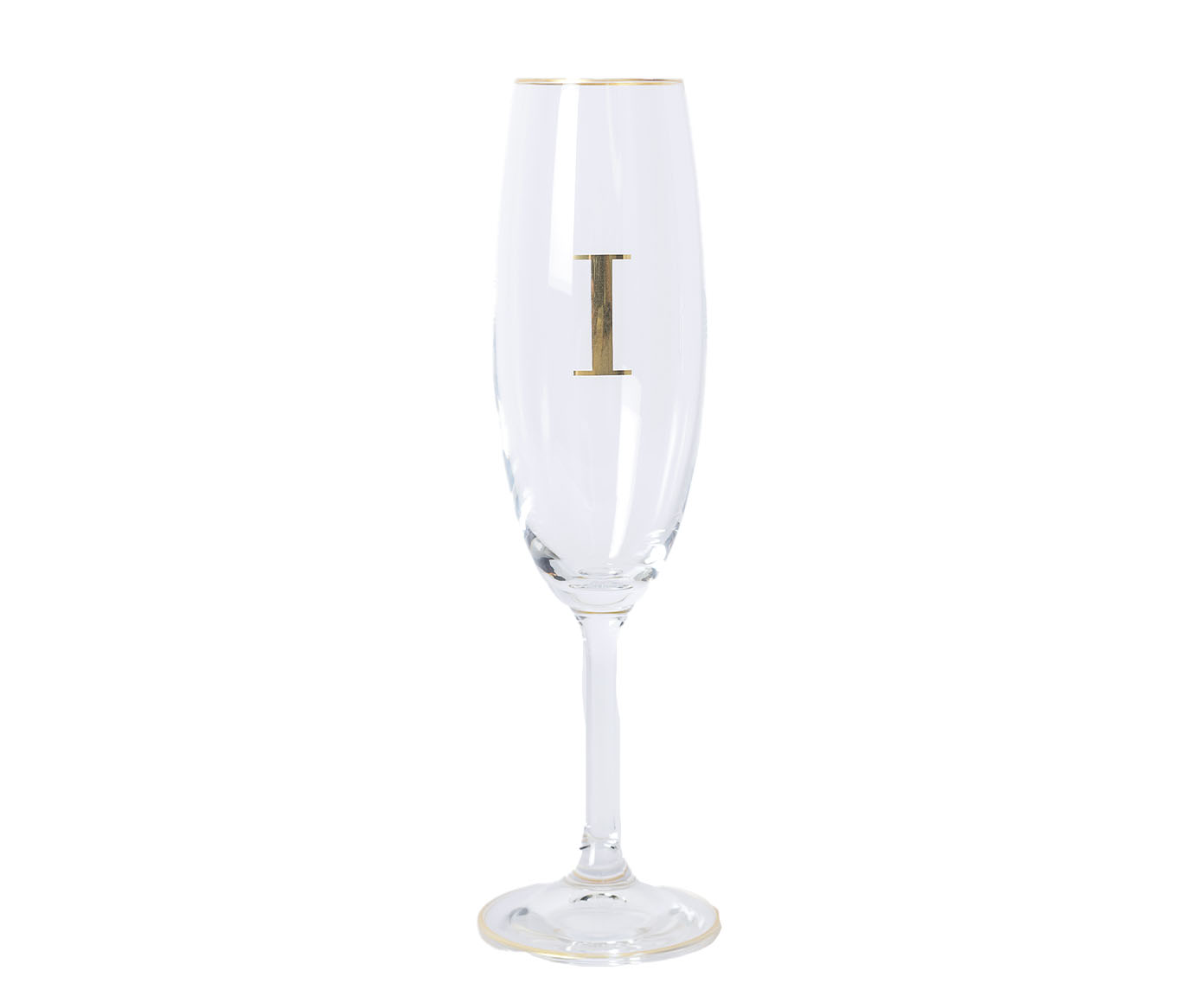 Ta&ccedil;a para Champagne em Cristal Inicial Gold I image number 0