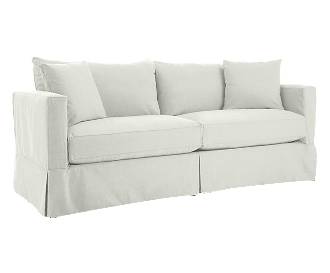 Sof&aacute; com capa de Sarja Remov&iacute;vel Aik Branco - image 0