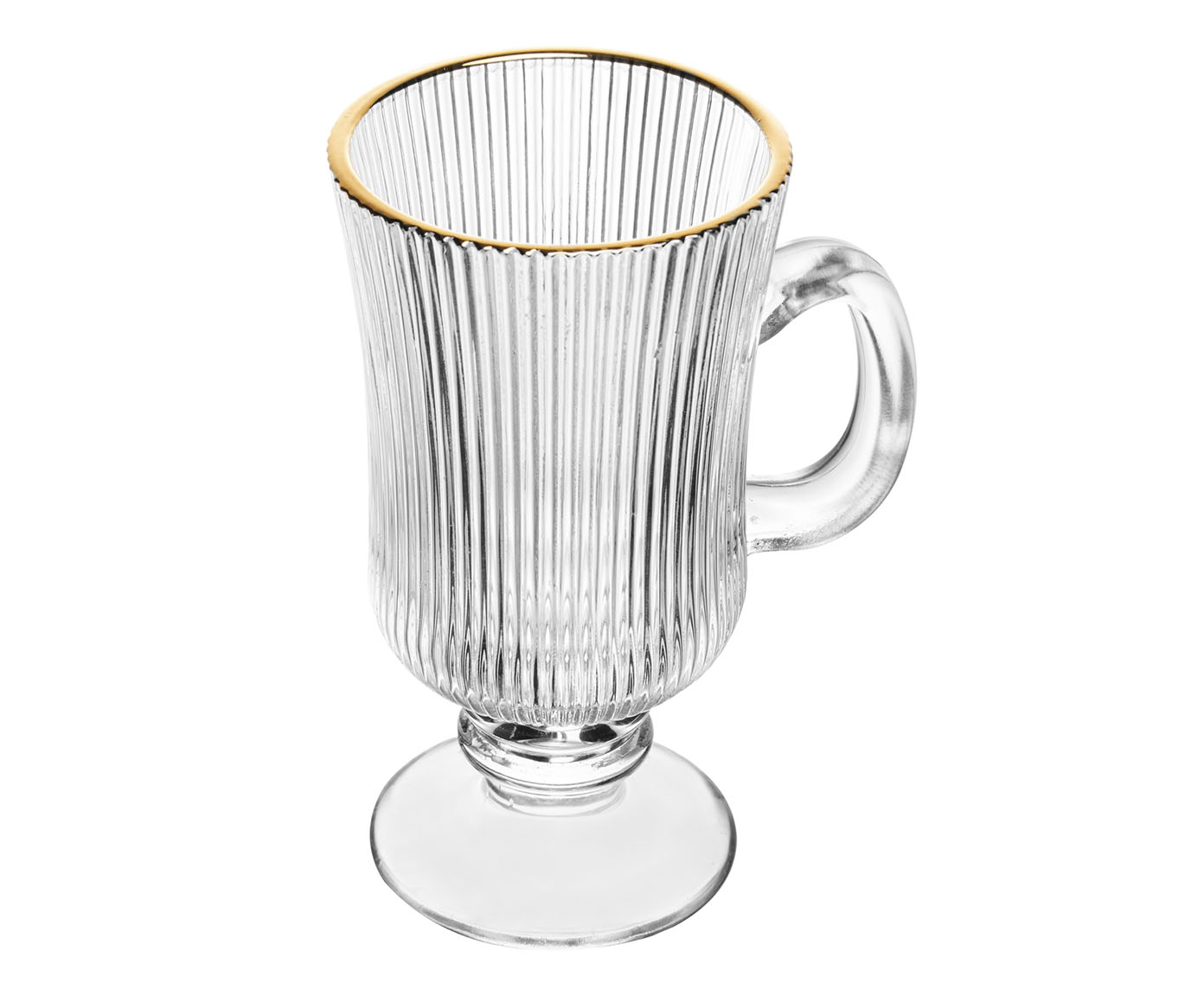 Jogo de Ta&ccedil;as para Cappuccino Dcom Fio Dourado Lines image number 1
