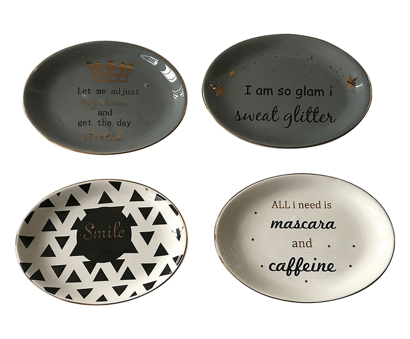 Jogo de Pratos Decorativos Mascara and Caffeine image number 0