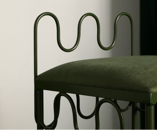 Banqueta Pop Indoor Ondas -  Verde Musgo image number 7