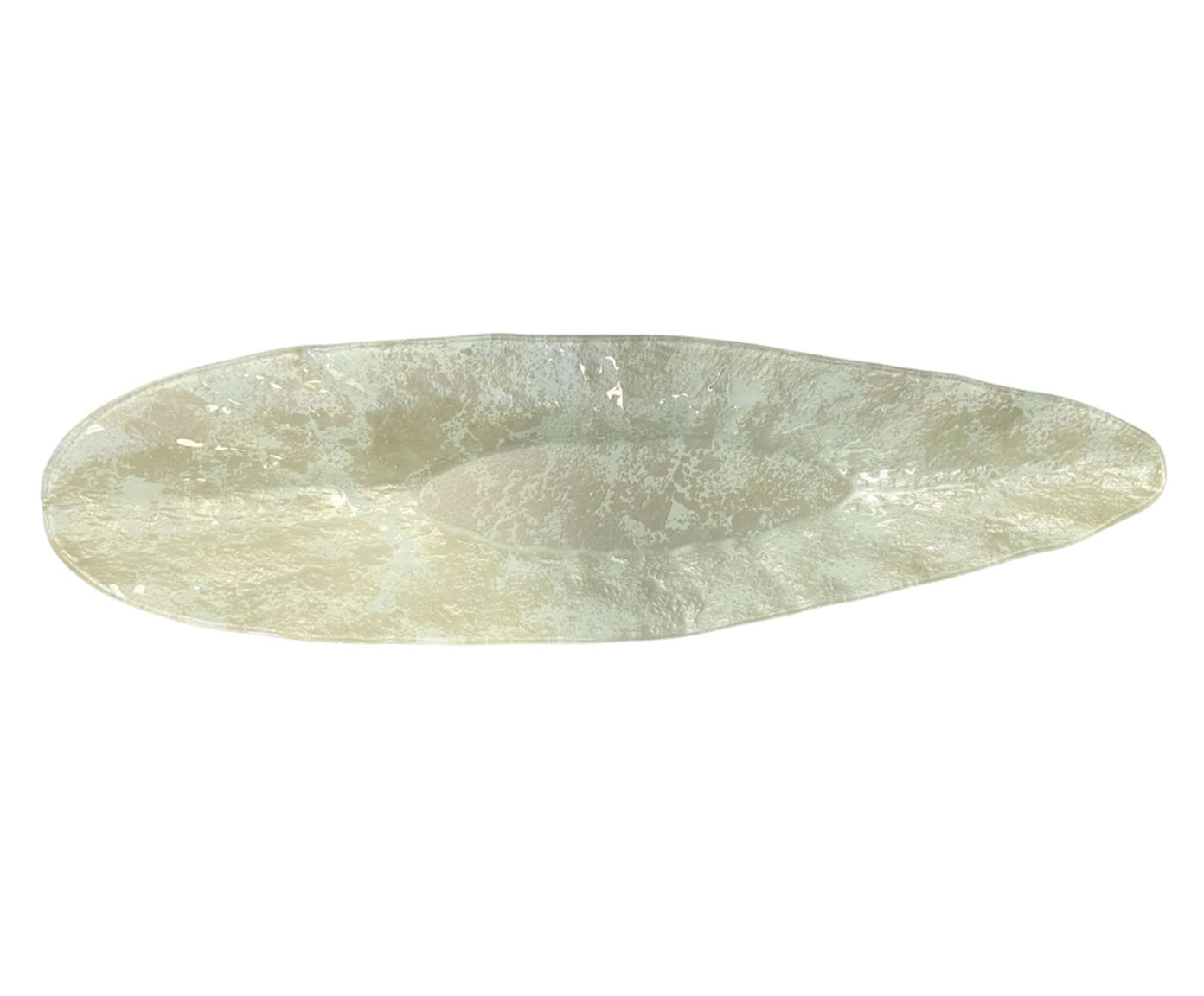 Centro de Mesa Oval Extra Grande Branco com Dourado - image 0