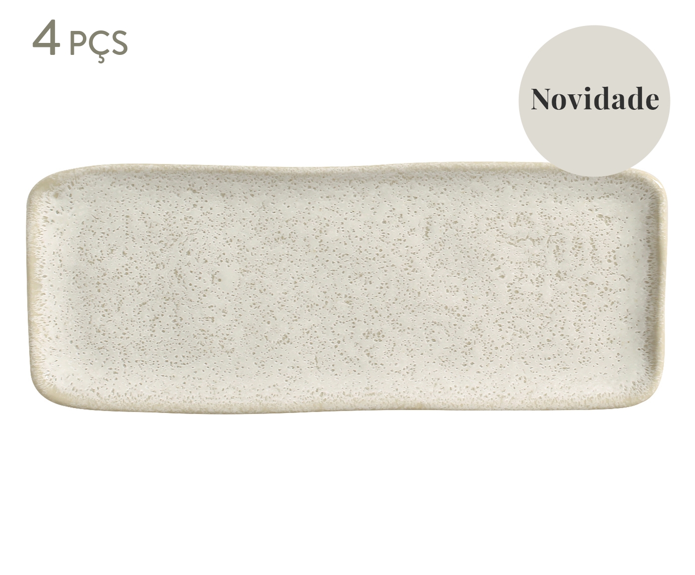 Jogo de Travessas Retangular Pequena Org&acirc;nico Vanilla Cru image number 0