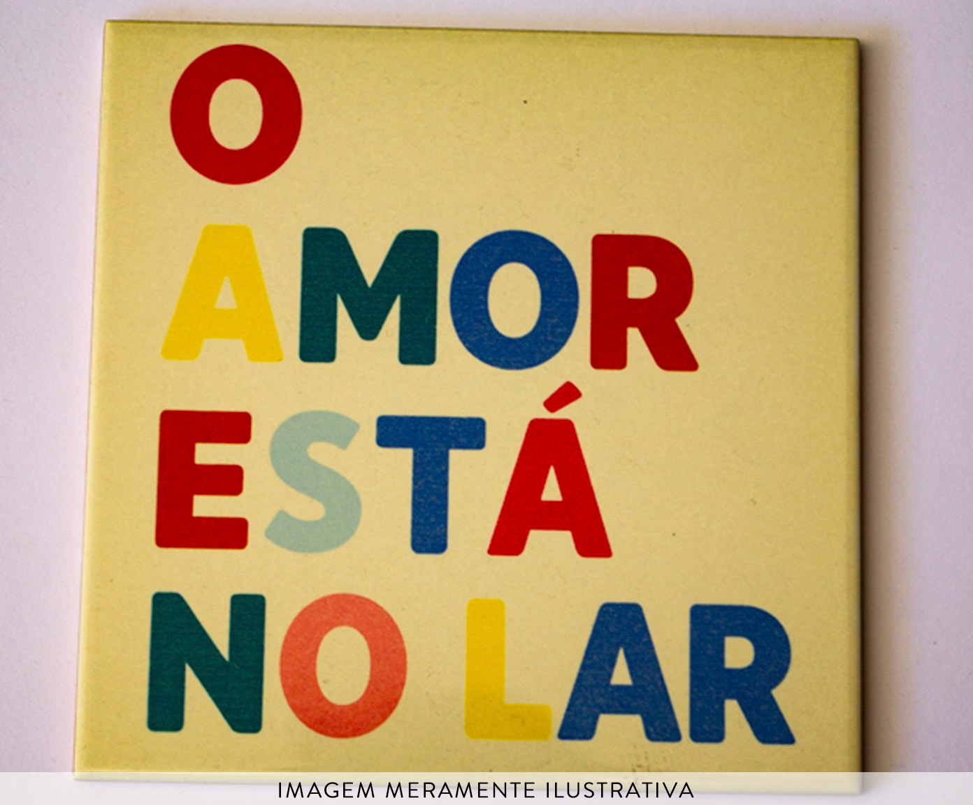 Azulejo Decorativo "O Amor Est&aacute; no Lar" image number 1