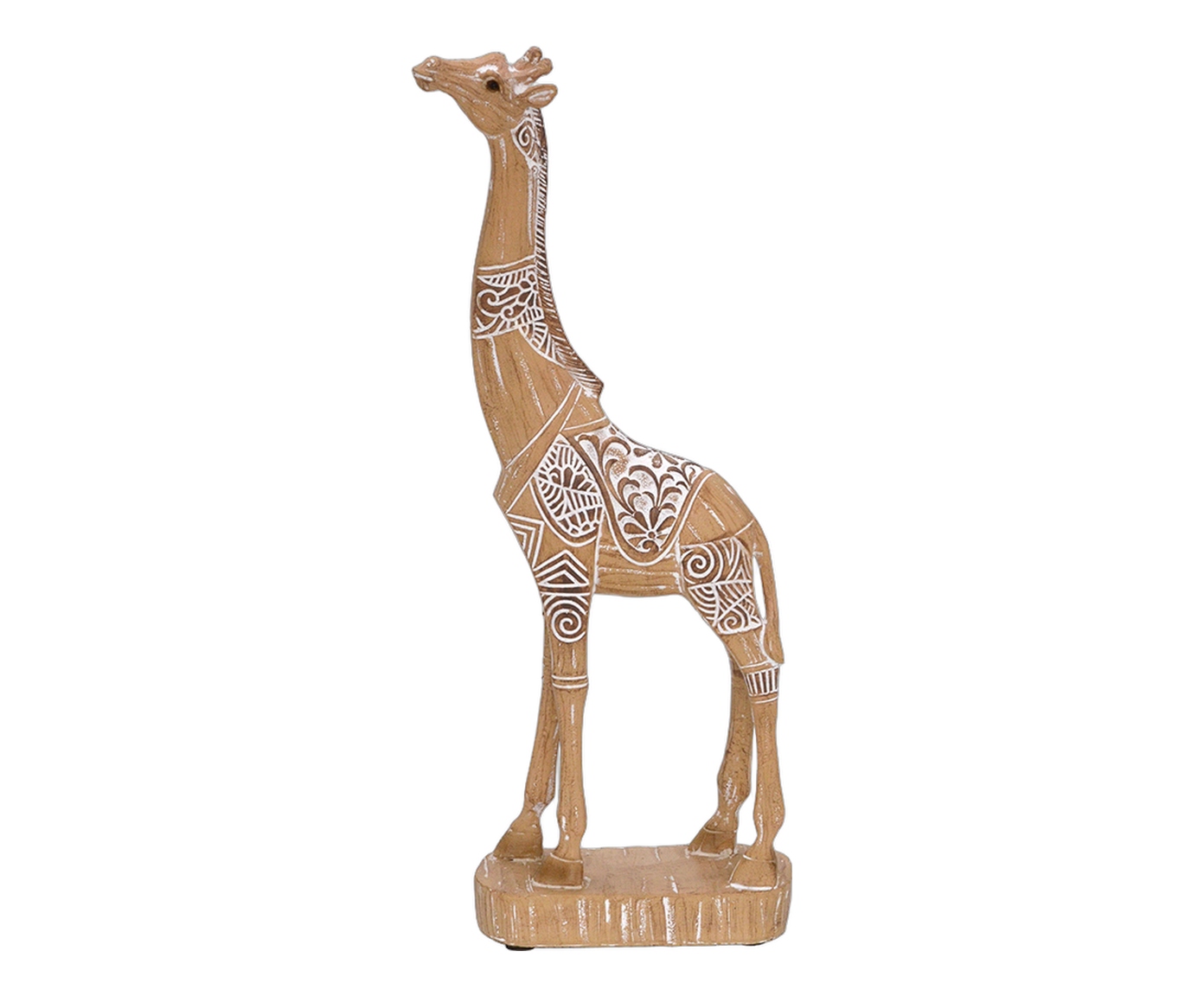 Girafa Decorativa Longara Branco e Marrom image number 0