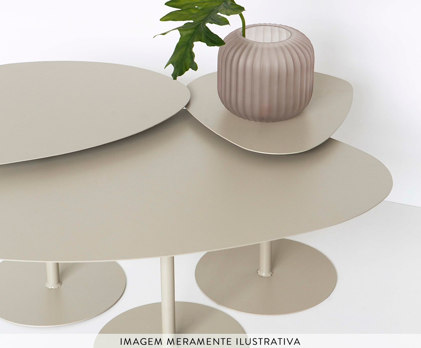 Conjunto de Mesas de Centro Org&acirc;nicas - Preto - image 1