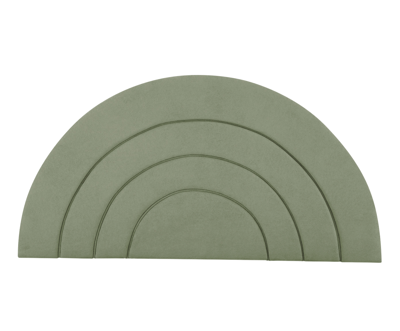 Cabeceira em Boucle Aveludado Arco Verde - image 0