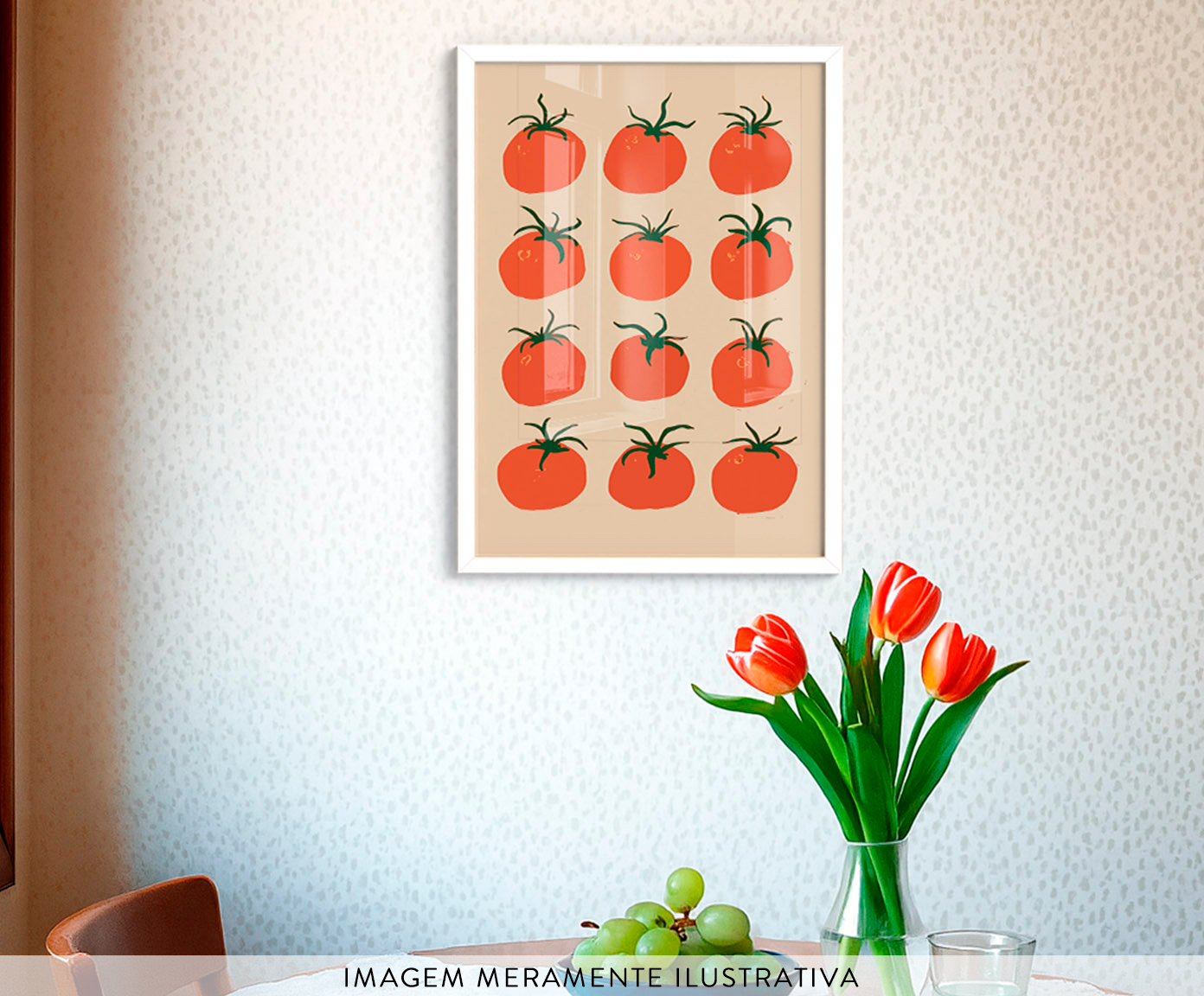 Quadro Pomodoro com Moldura Branca image number 1