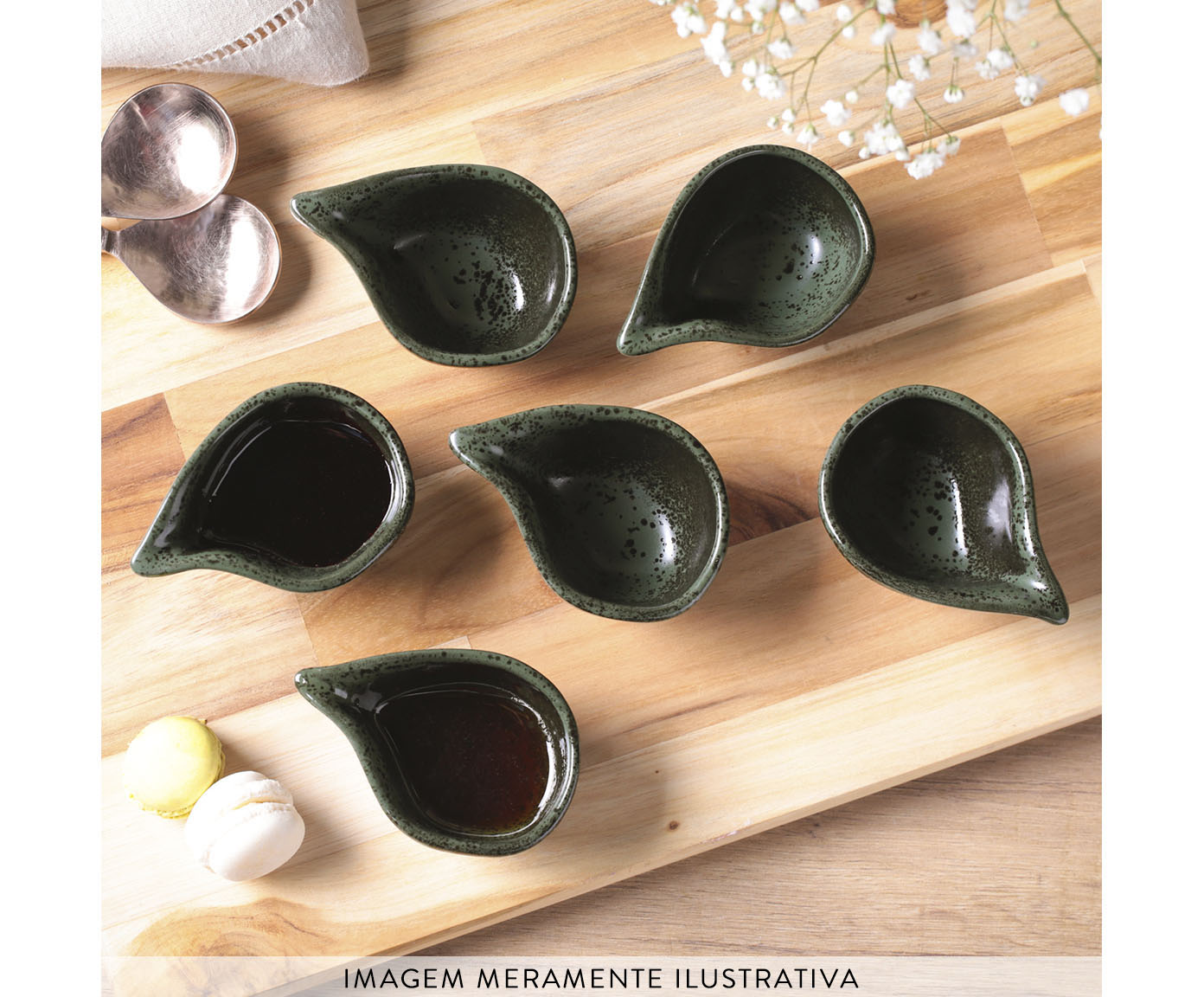 Jogo de Molheiras Oval Org&acirc;nico Greenery Verde image number 3