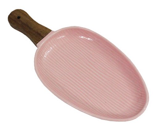 Mini Panela em Porcelana e Bambu Poele Rosa image number 0
