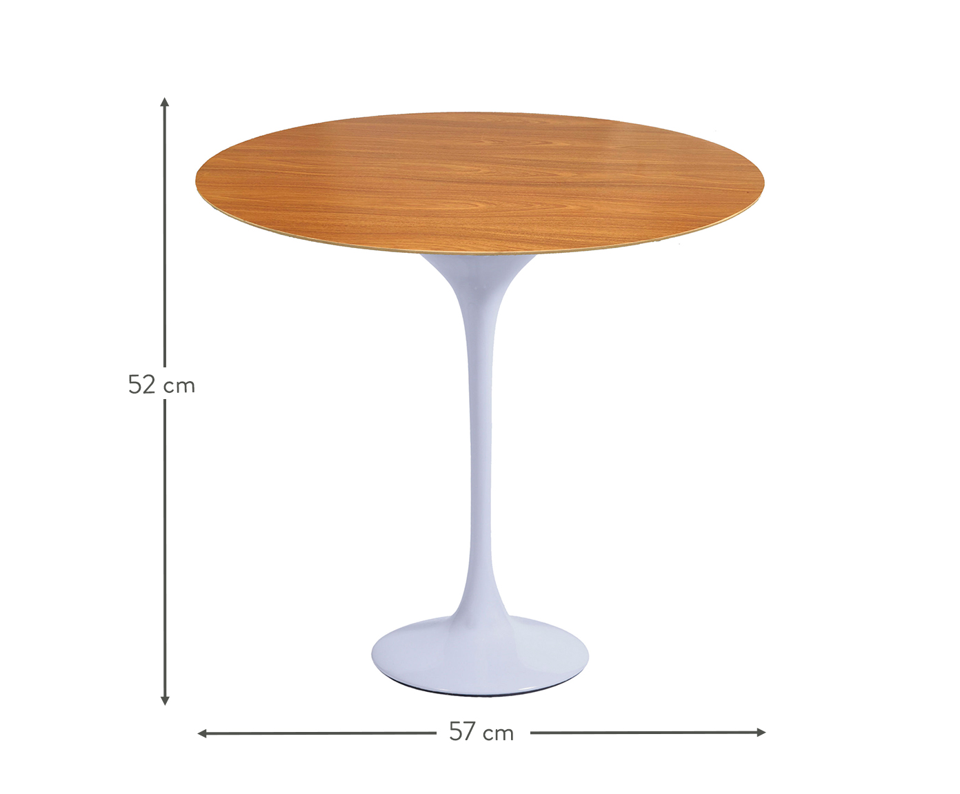 Mesa Saarinen Lateral Oval Freij&oacute; Base Branca - image 1