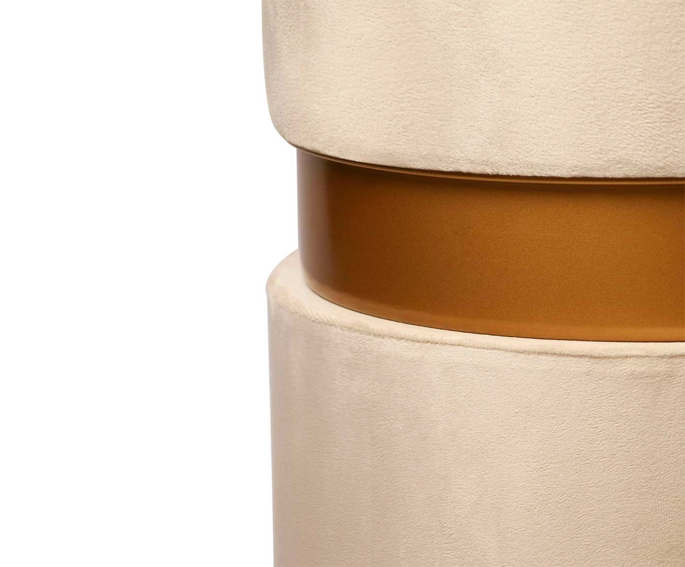 Puff Duo - Off White e Dourado image number 2