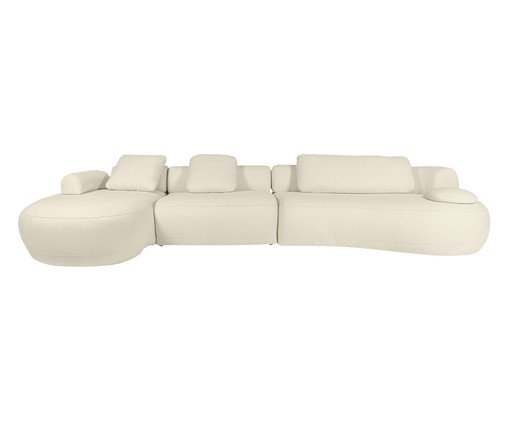 Sof&aacute; Laguna by Elle - Chaise Boucl&ecirc; Off-White V image number 6