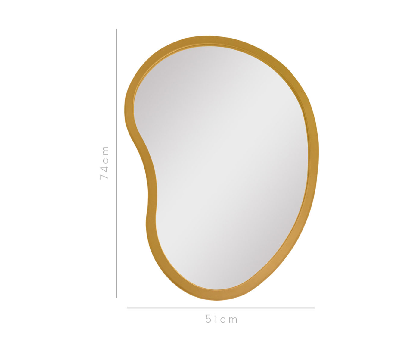 Espelho de Parede Org&acirc;nico Egg Dourado image number 3