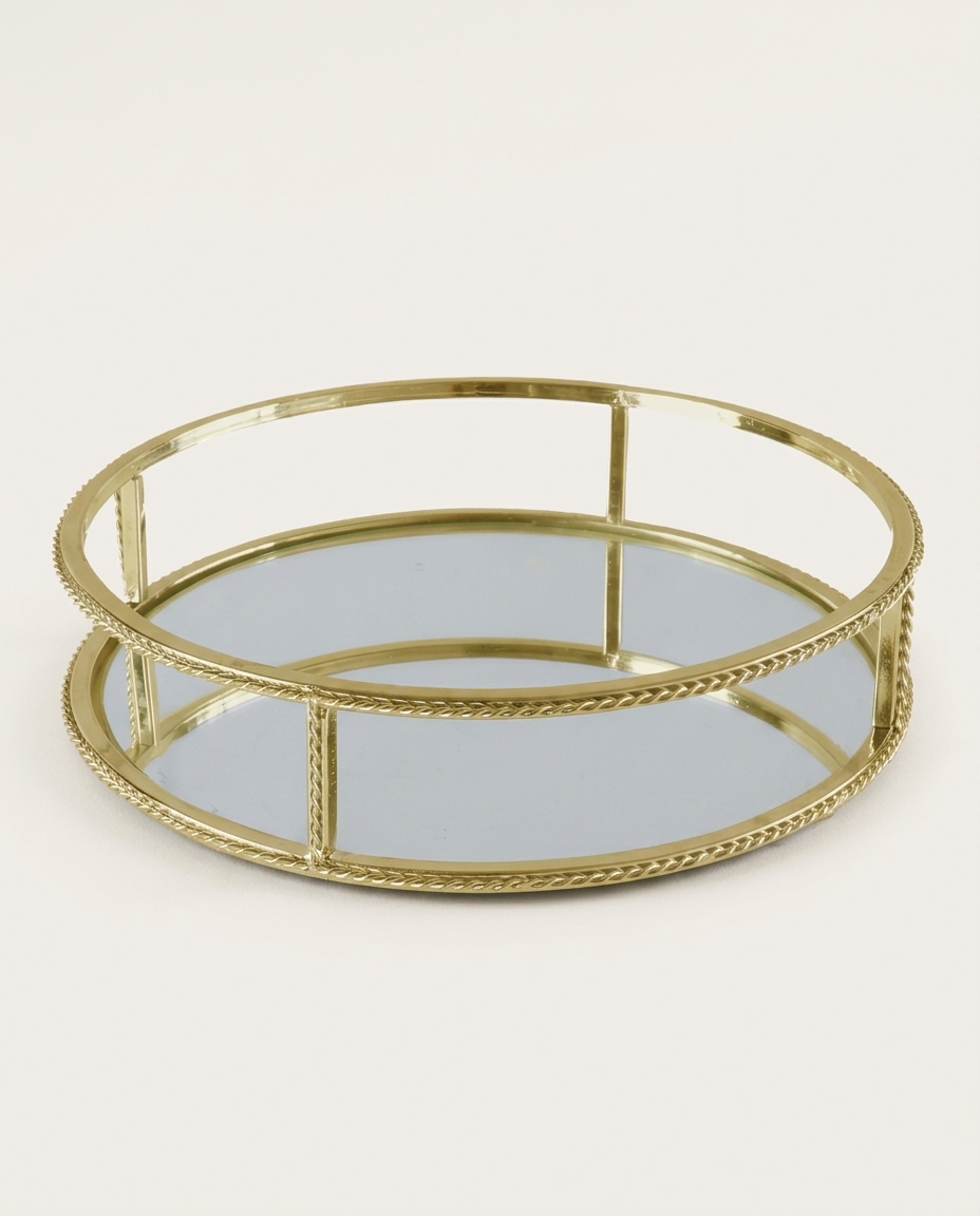 Bandeja Redonda Twist Gold - image 0