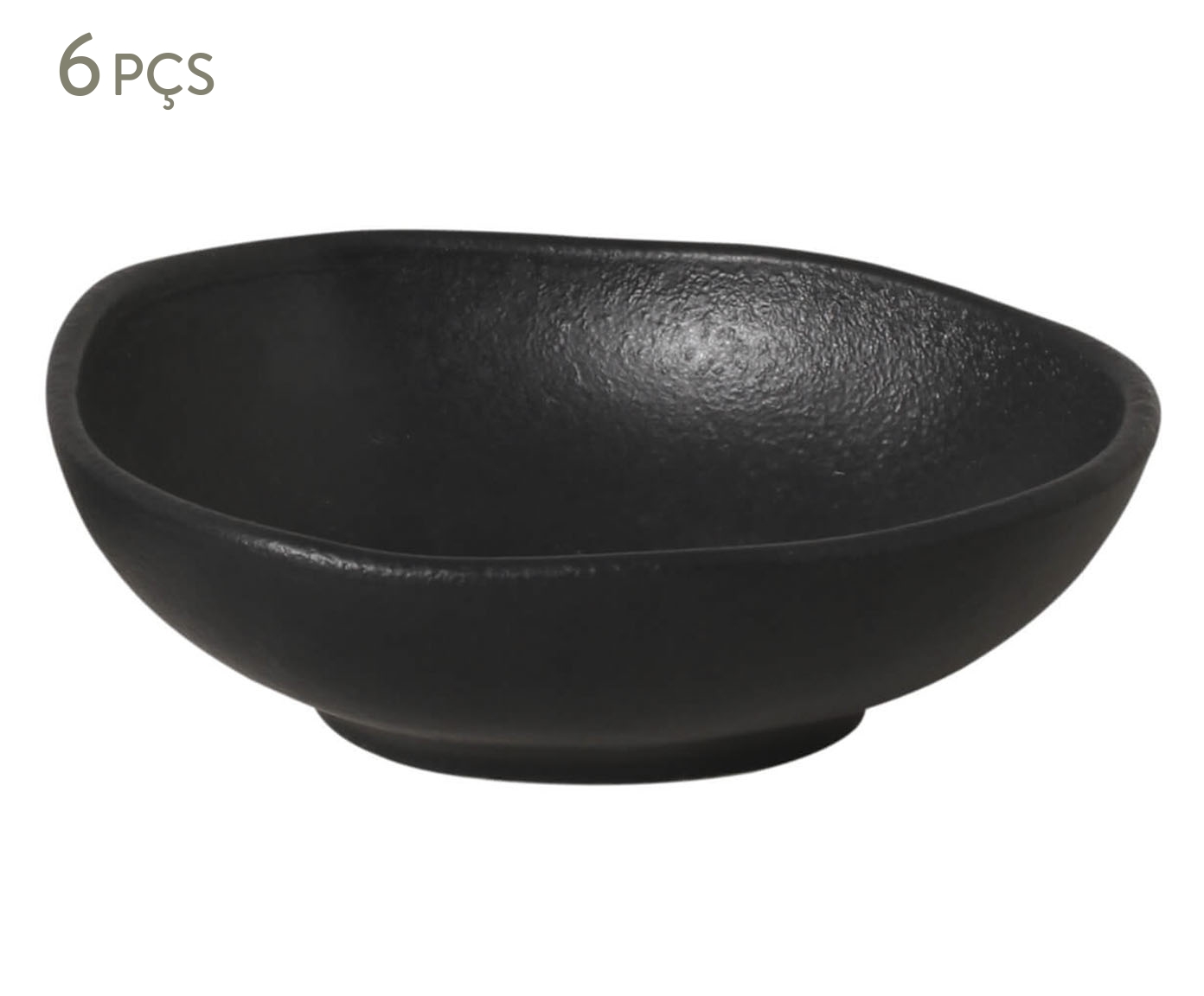 Jogo de Cumbucas Oval Org&acirc;nico Preto Matte Preto - image 0