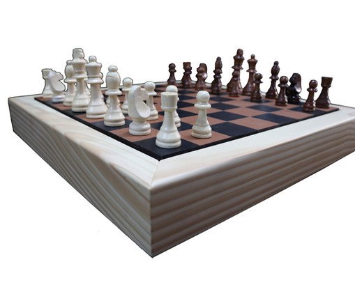 Jogo de Xadrez de Madeira Recouro - Caramelo image number 2