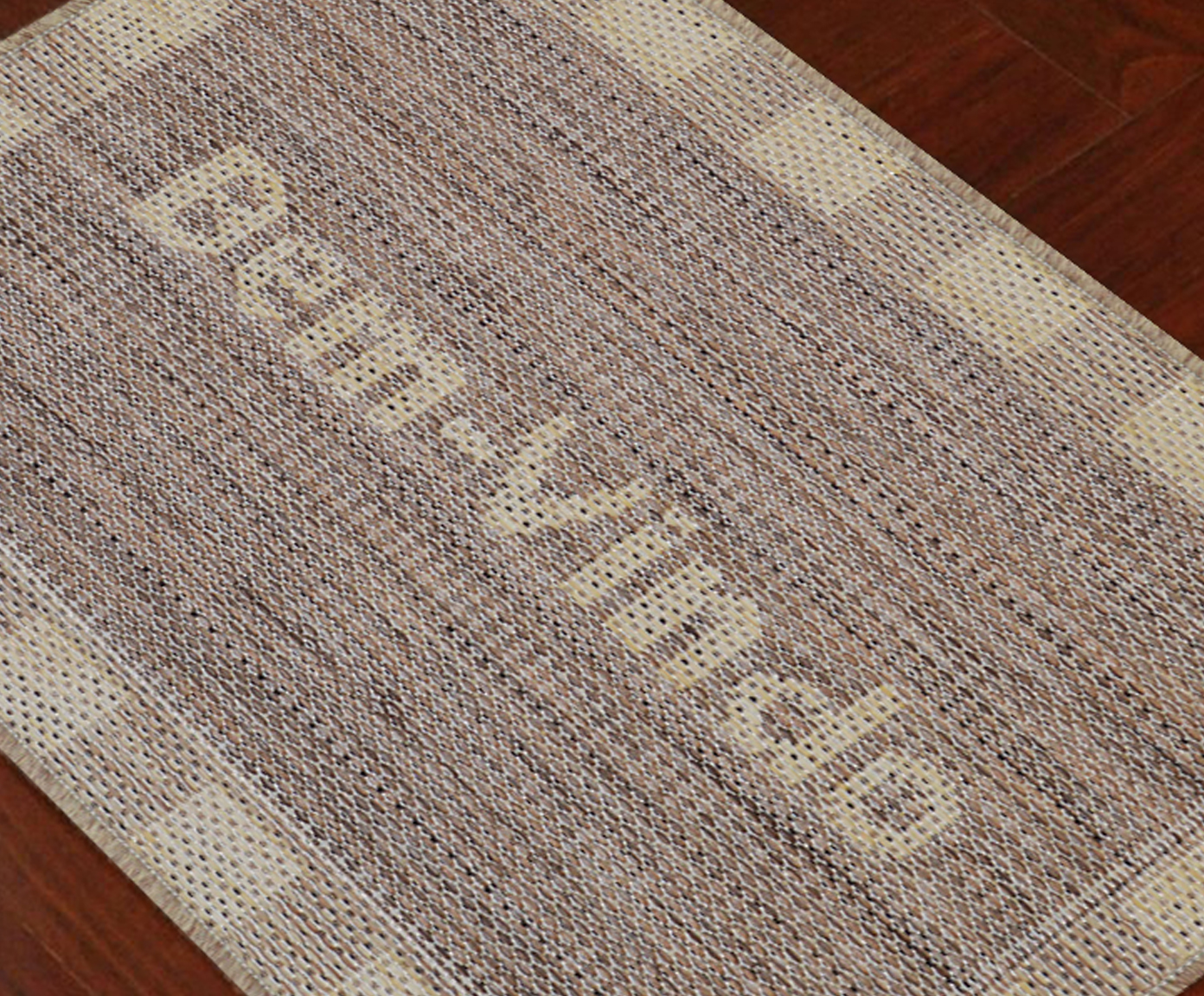 Capacho Look Jacquard Castor - Marrom e Bege - image 1