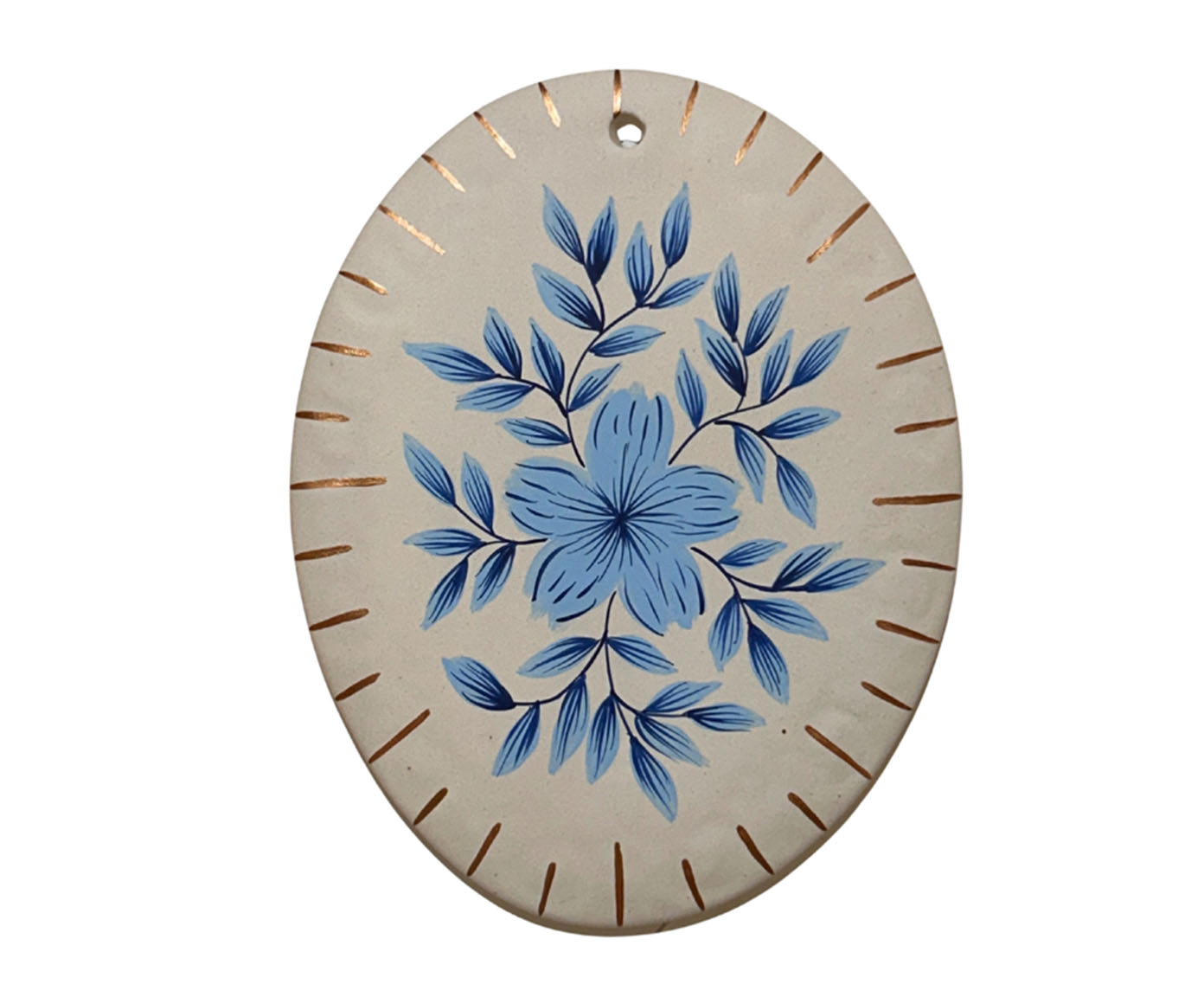 Plaquinha de Parede Floral Azul Claro - image 0