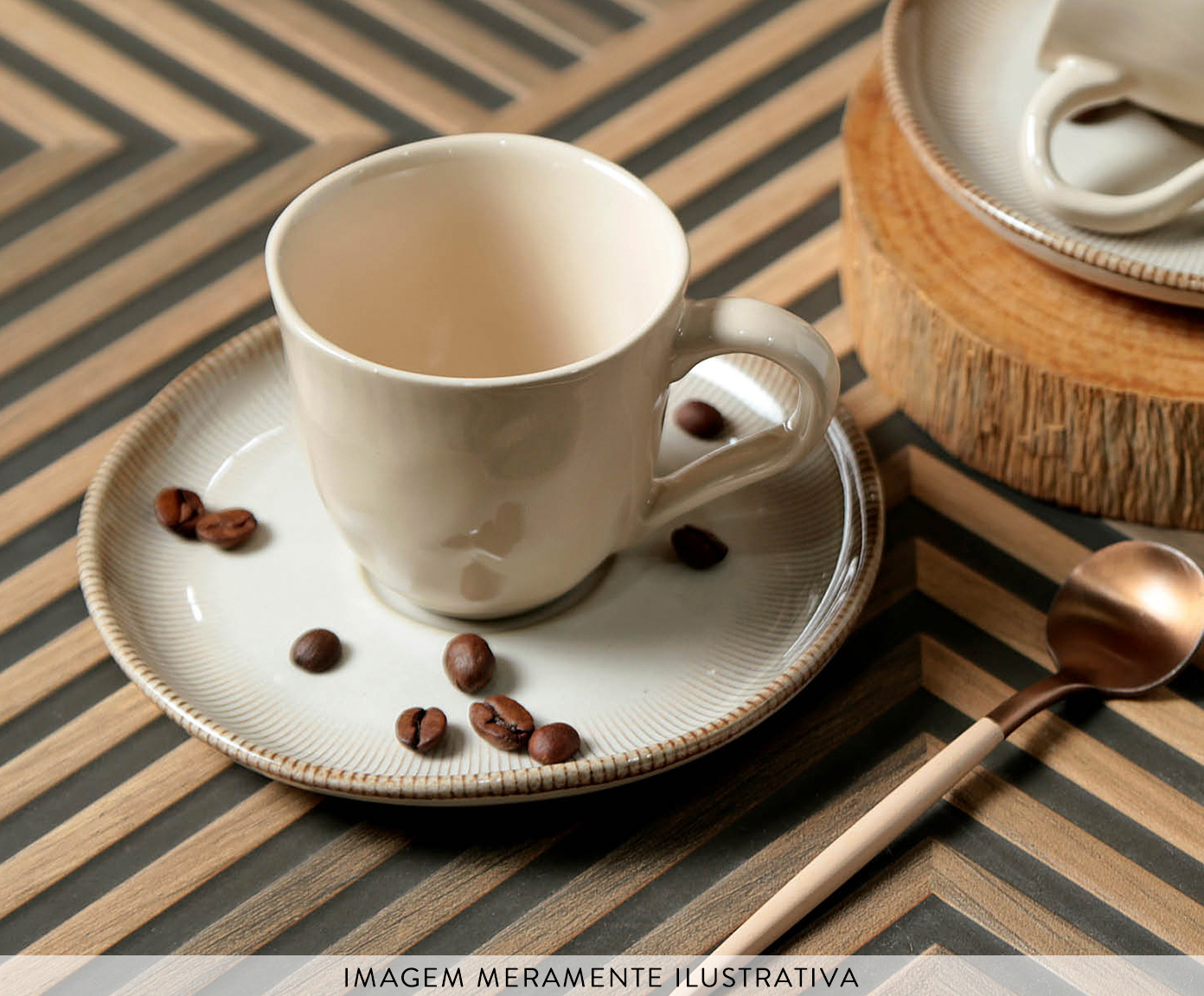Jogo de X&iacute;caras para Caf&eacute; Bio Raio Geom&eacute;trico - image 1