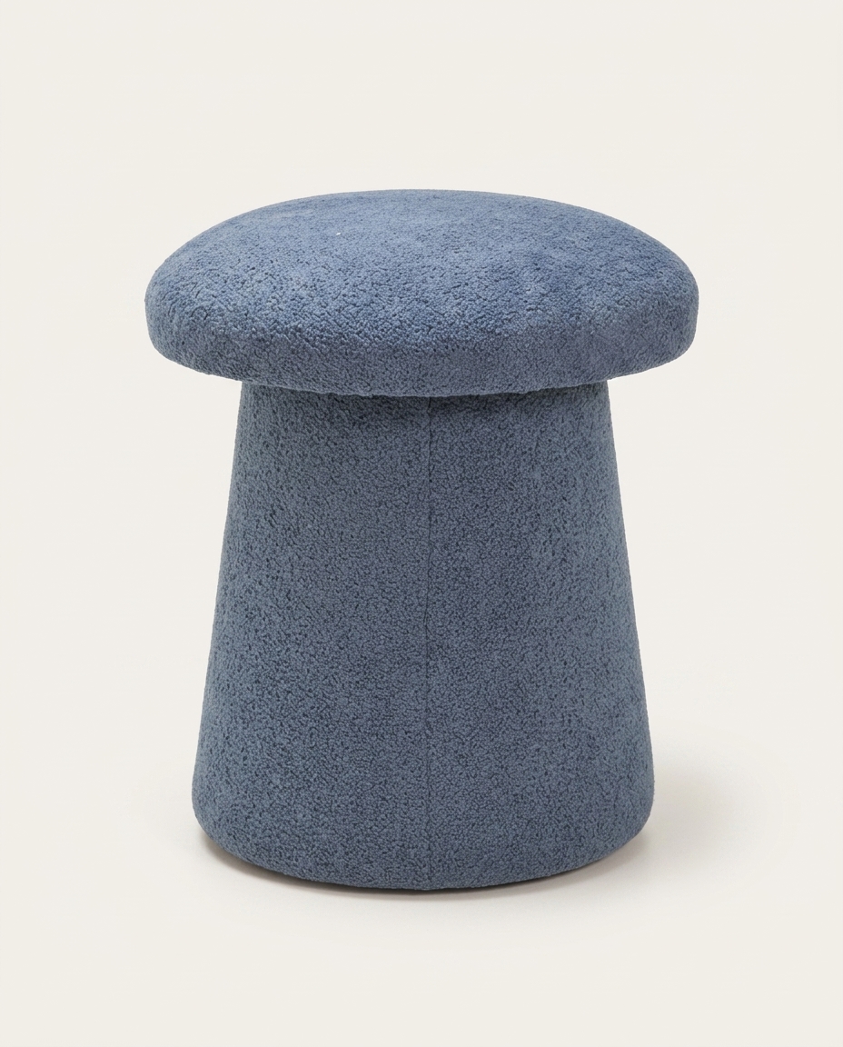 Banco em Boucl&ecirc; Mushroom - Azul - image 1