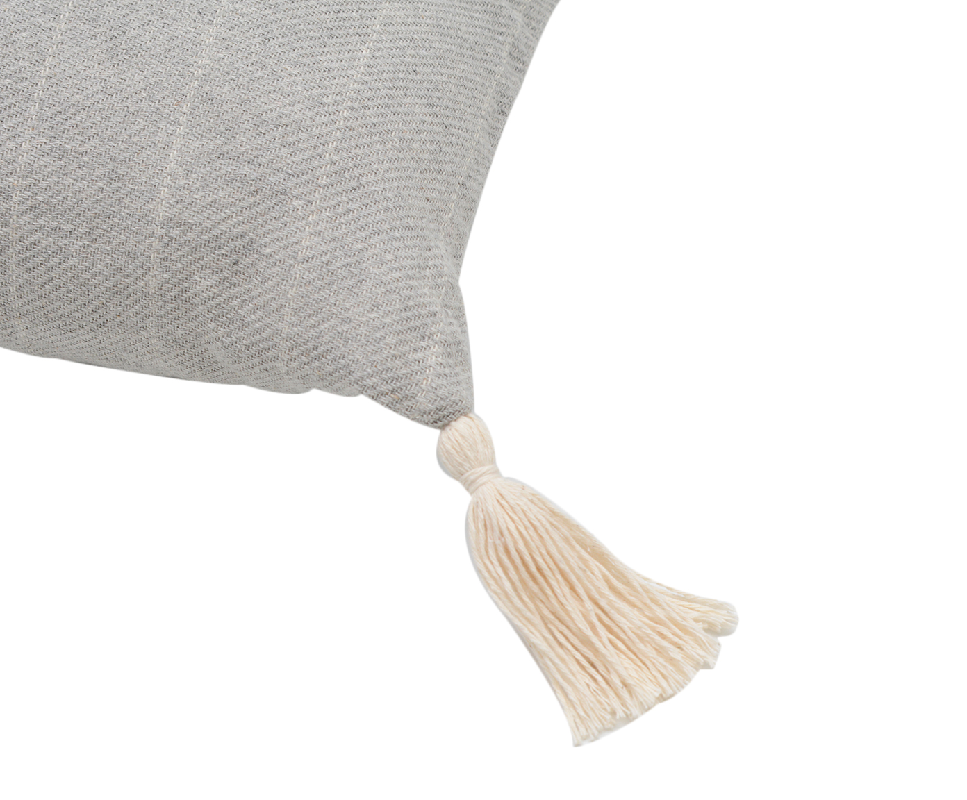 Capa de Almofada com Tassel Argila Cinza e Bege image number 3