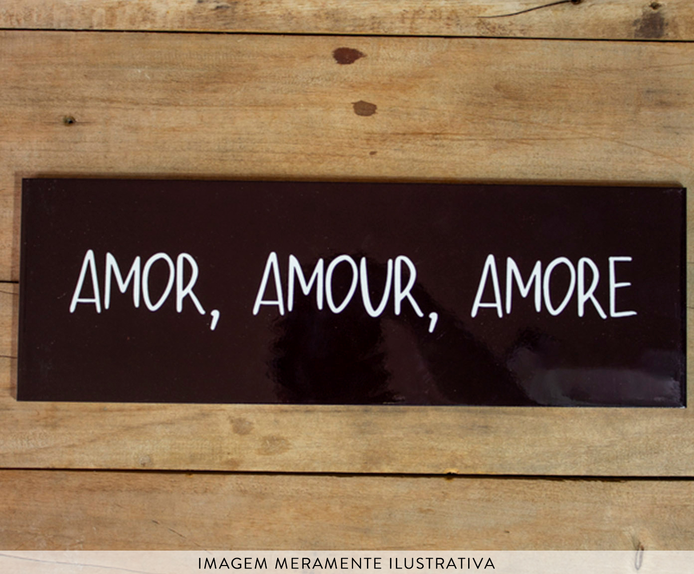 Azulejo Decorativo "Amor, Amour, Amore" image number 1