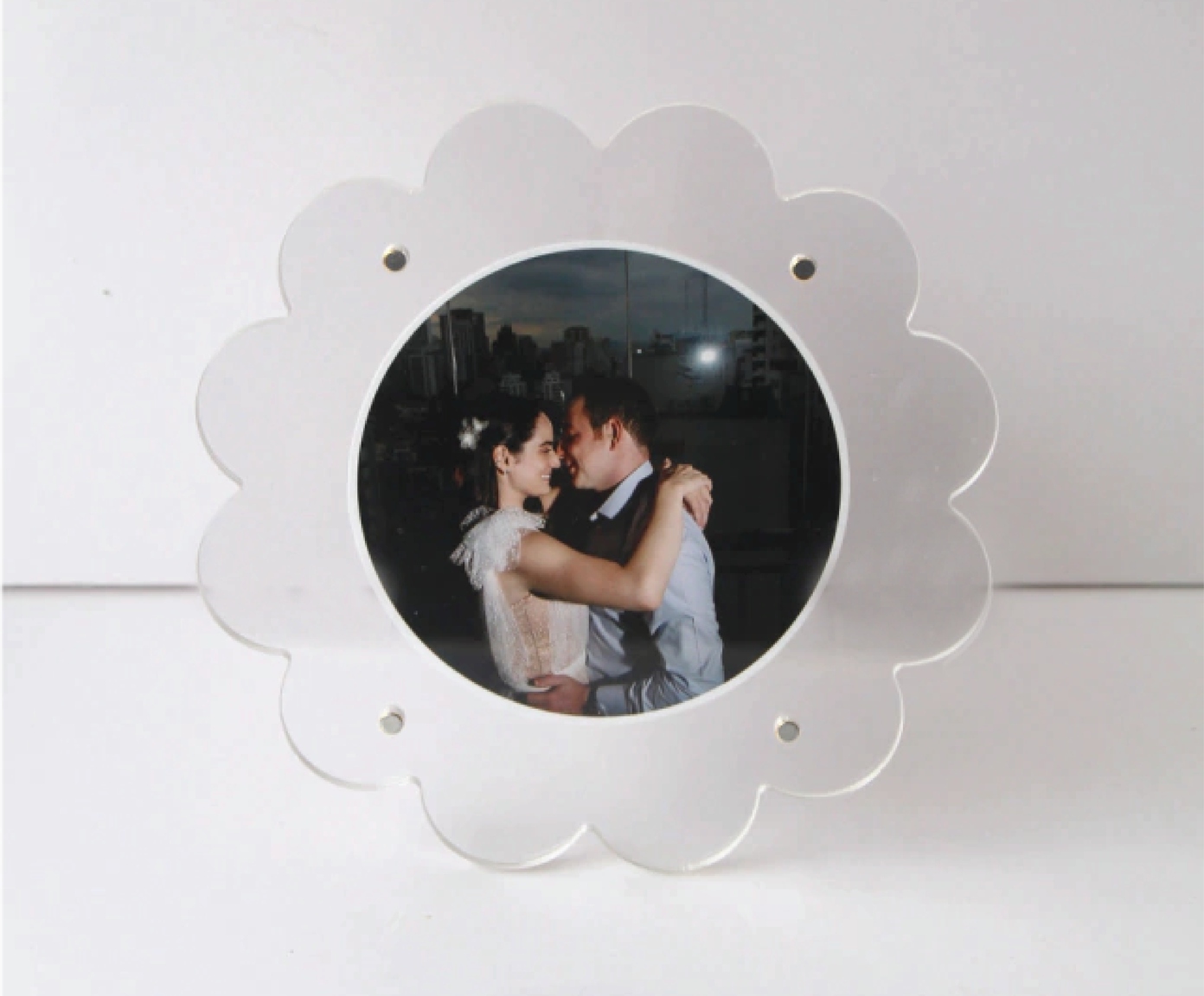 Porta- Retrato flower clear - Foto 10x10cm image number 1