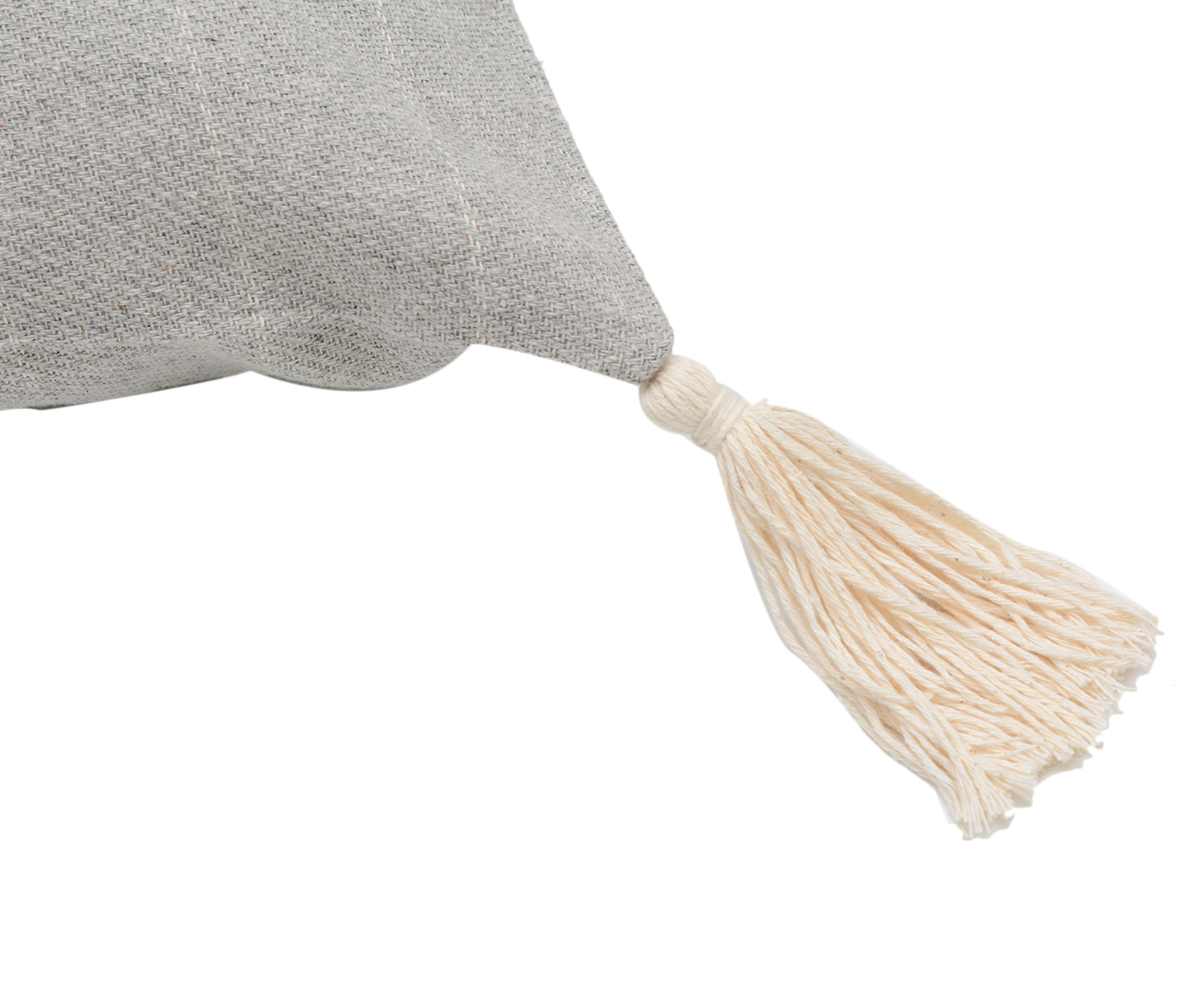 Capa de Almofada com Tassel Argila Cinza e Bege image number 3