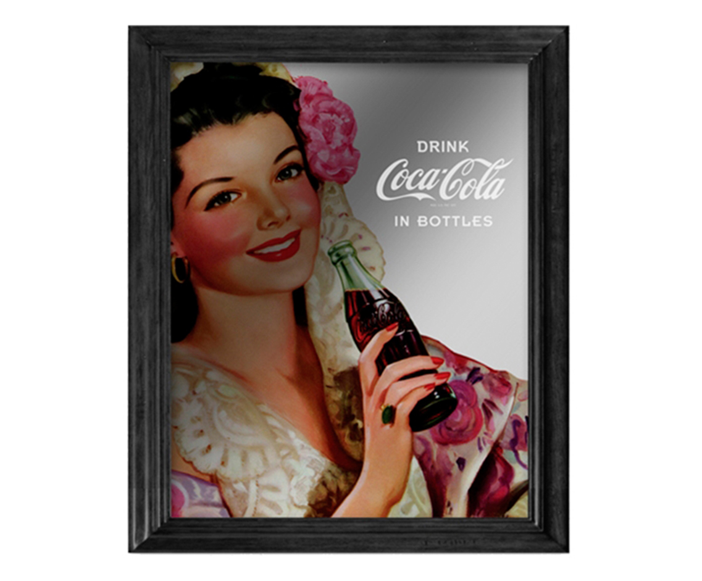 Quadro Espelhado Pin Up Brunette Lady image number 0