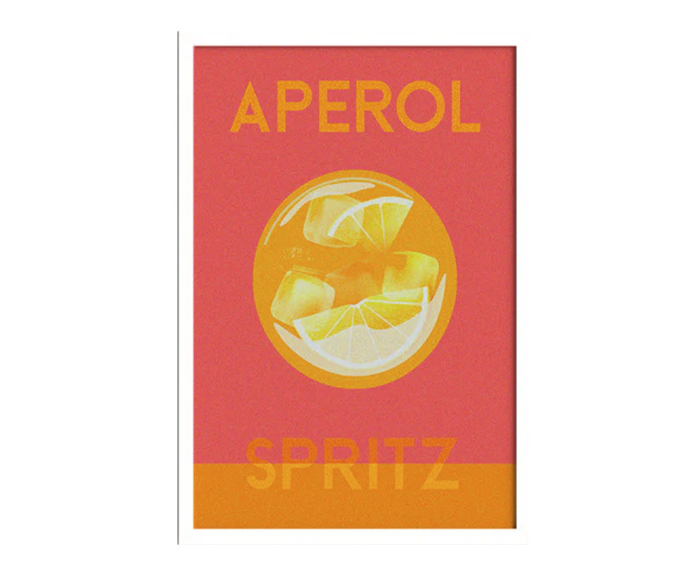 Quadro Aperol Pixel com Moldura Branca - image 1
