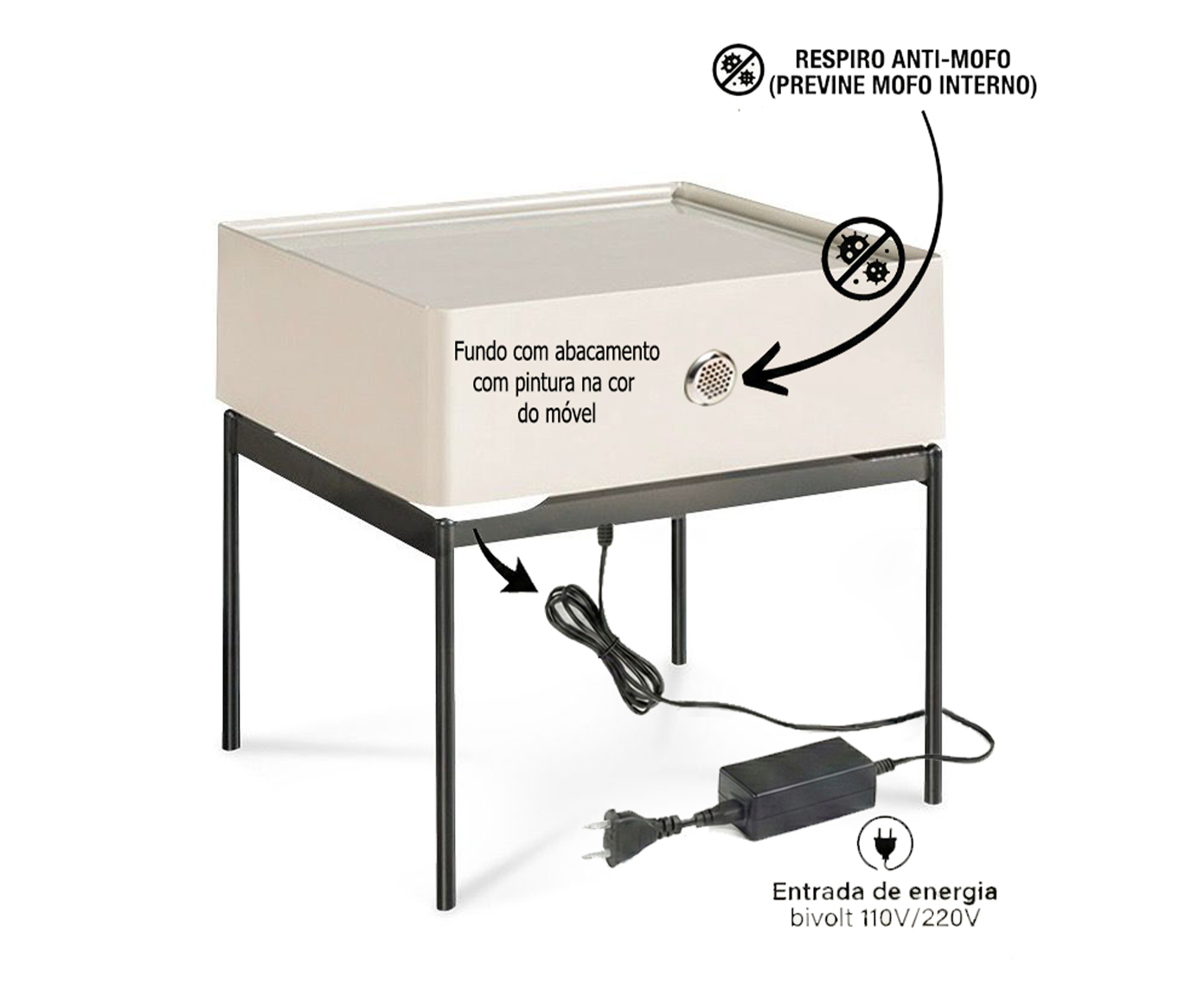 Mesa de Cabeceira Inteligente Smart Tech image number 4