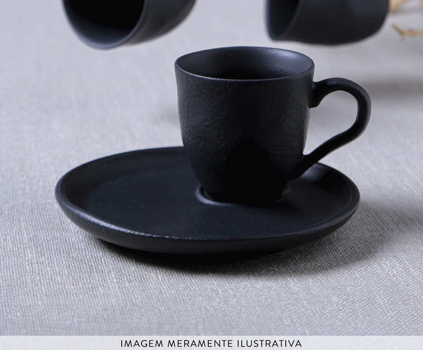 Jogo de X&iacute;caras para Caf&eacute; Org&acirc;nico Preto Matte image number 5