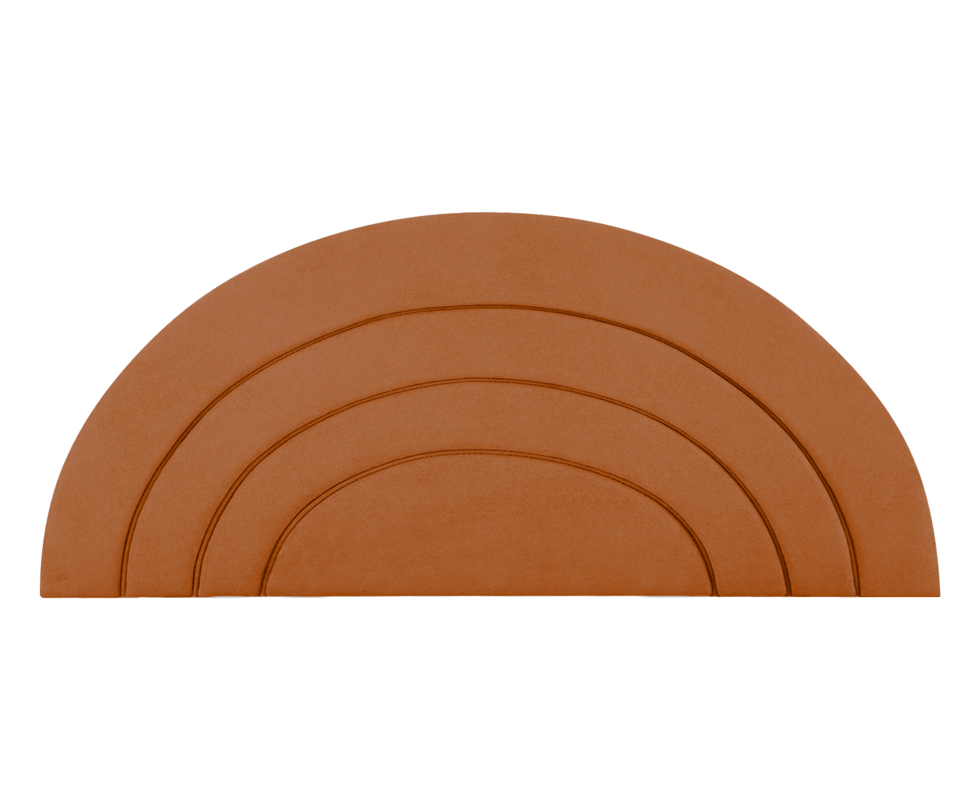 Cabeceira em Boucle Aveludado Arco Terracota image number 0