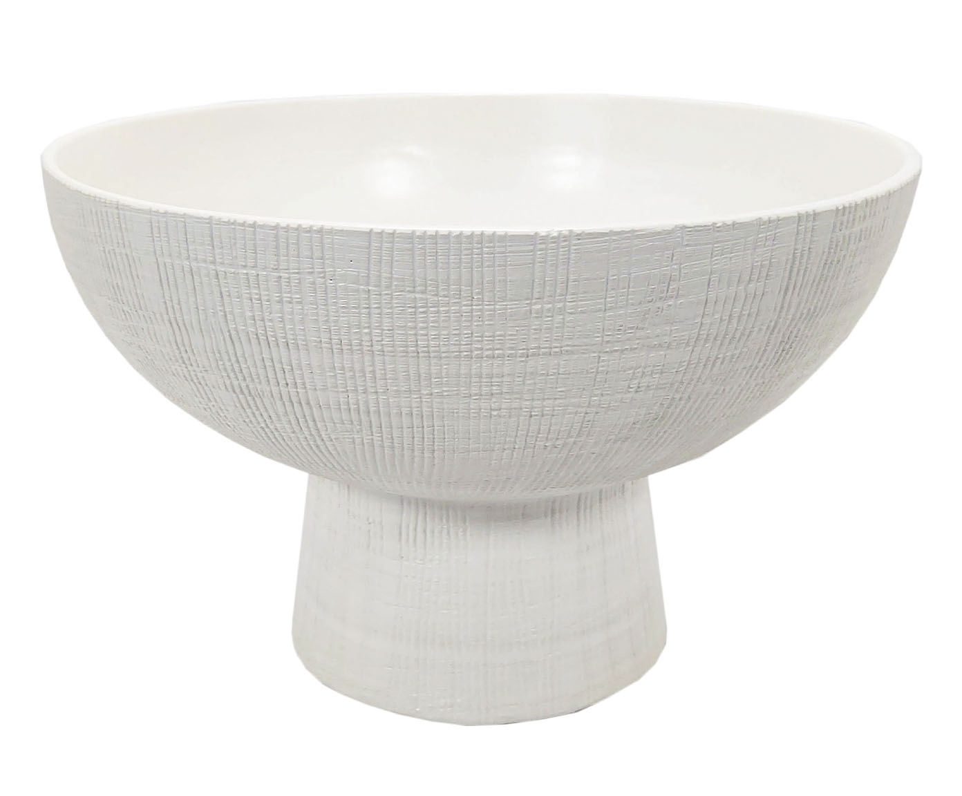 &nbsp;Centro de Mesa Decorativo em Cer&acirc;mica Branco Texturizado image number 0