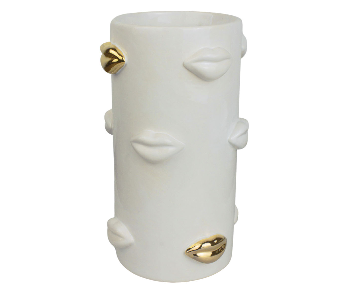 Vaso Smooch Gold Branco image number 0
