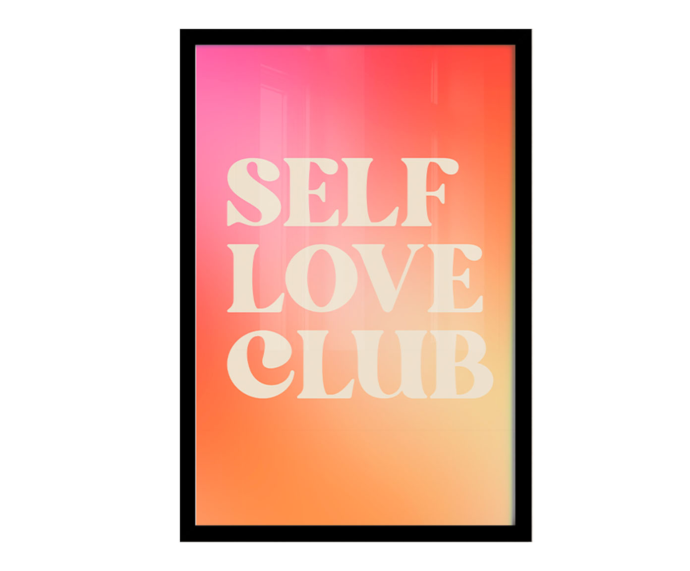 Quadro Self Love Club com Moldura Preta image number 1